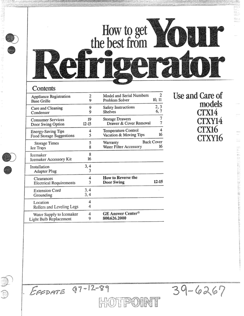 Hotpoint CTX14 User manual