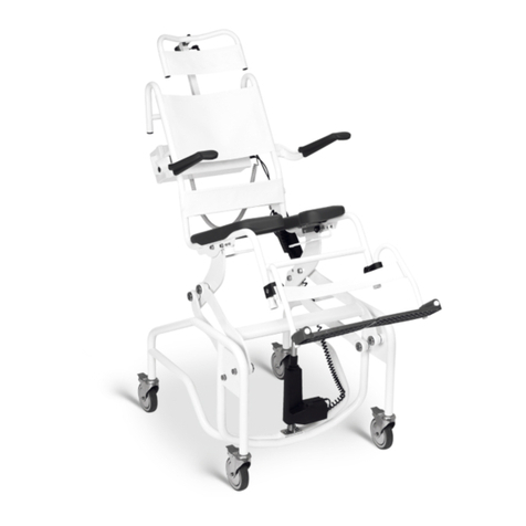 Handicare Height adjustable tilting commode/shower... Assembly instructions