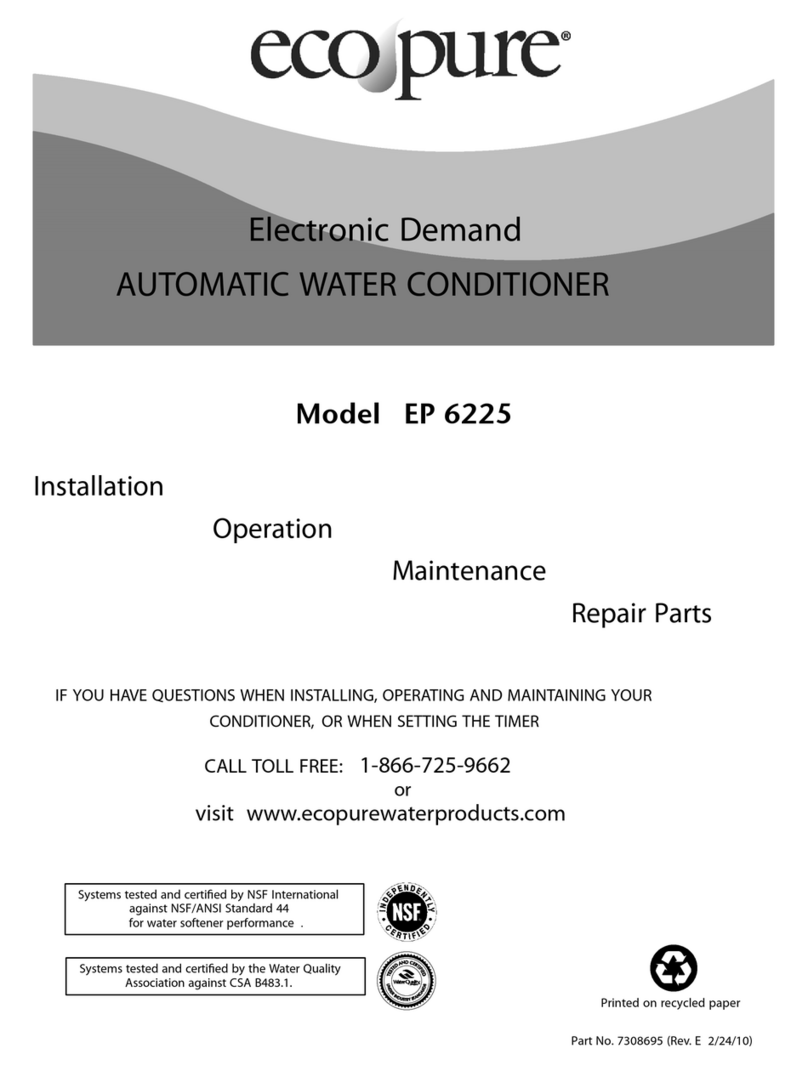Eco Pure EP 6225 Installation and operation manual