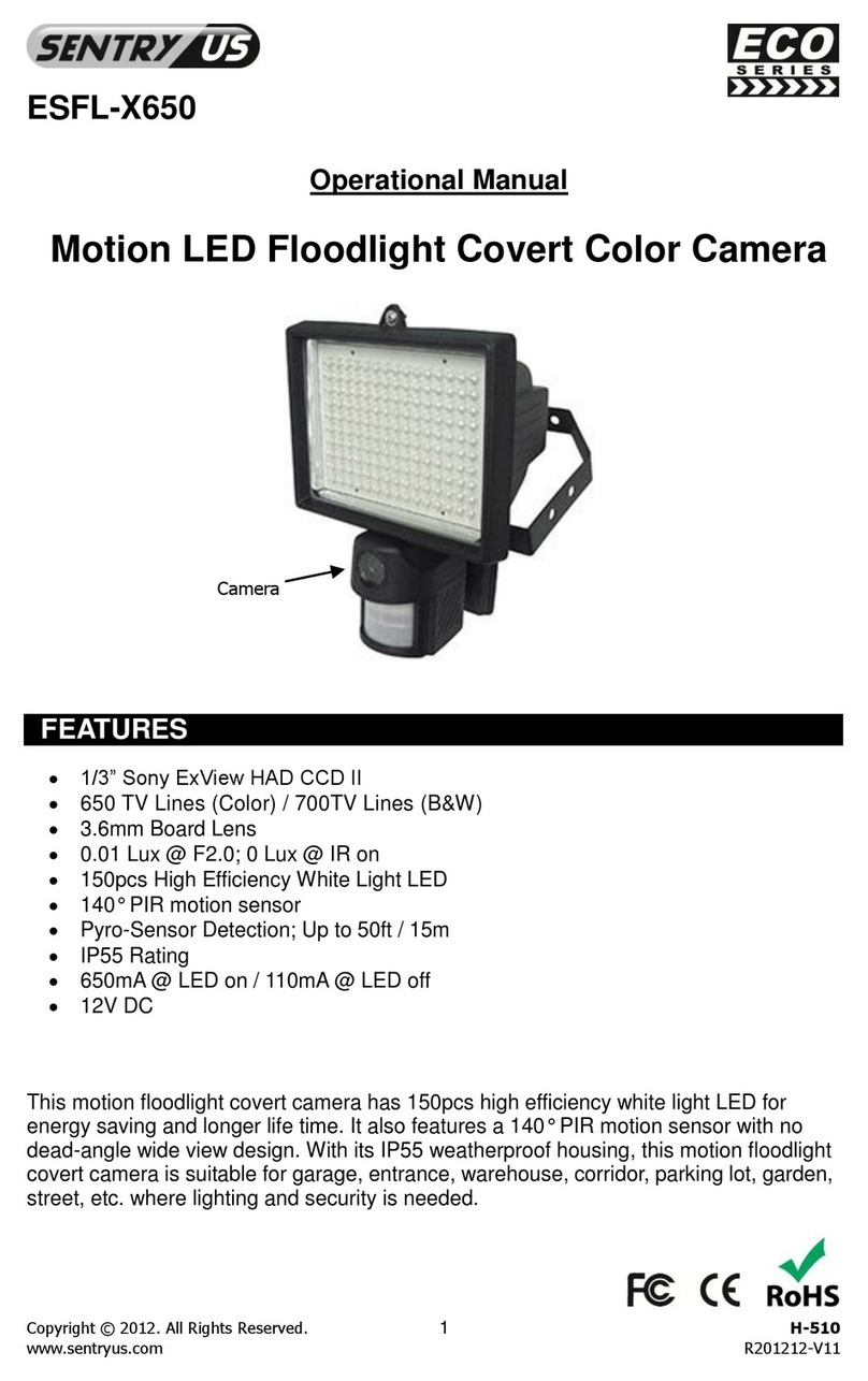Sentryus ESFL-X650 Quick start guide