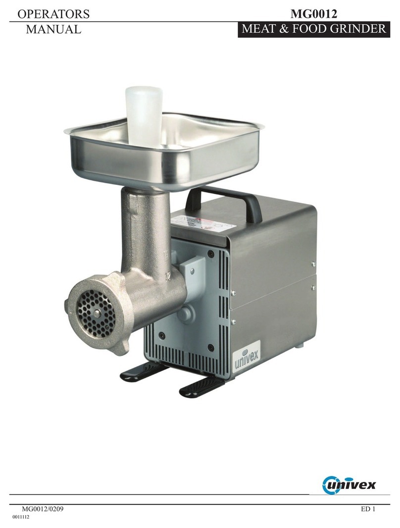 Univex MG0012 User manual