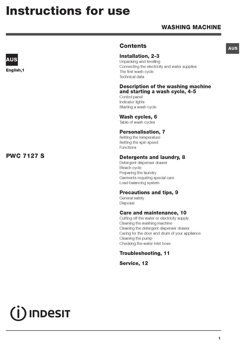 Indesit PWC 7127 S User manual