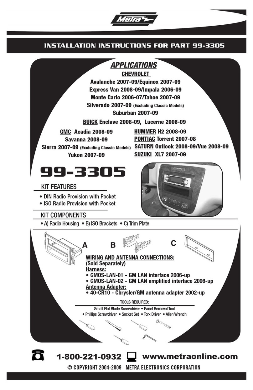 Metra Electronics 99-3305 installation instructions