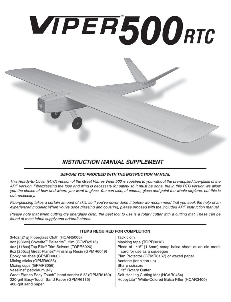 GREAT PLANES Viper 500 RTC Configuration guide