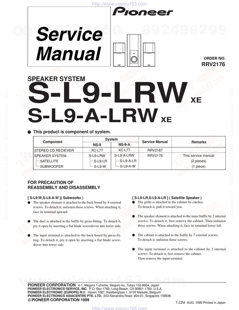 Pioneer S-L9-LRW User manual