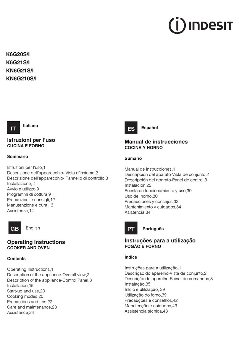 Indesit K6G20S/I operating instructions