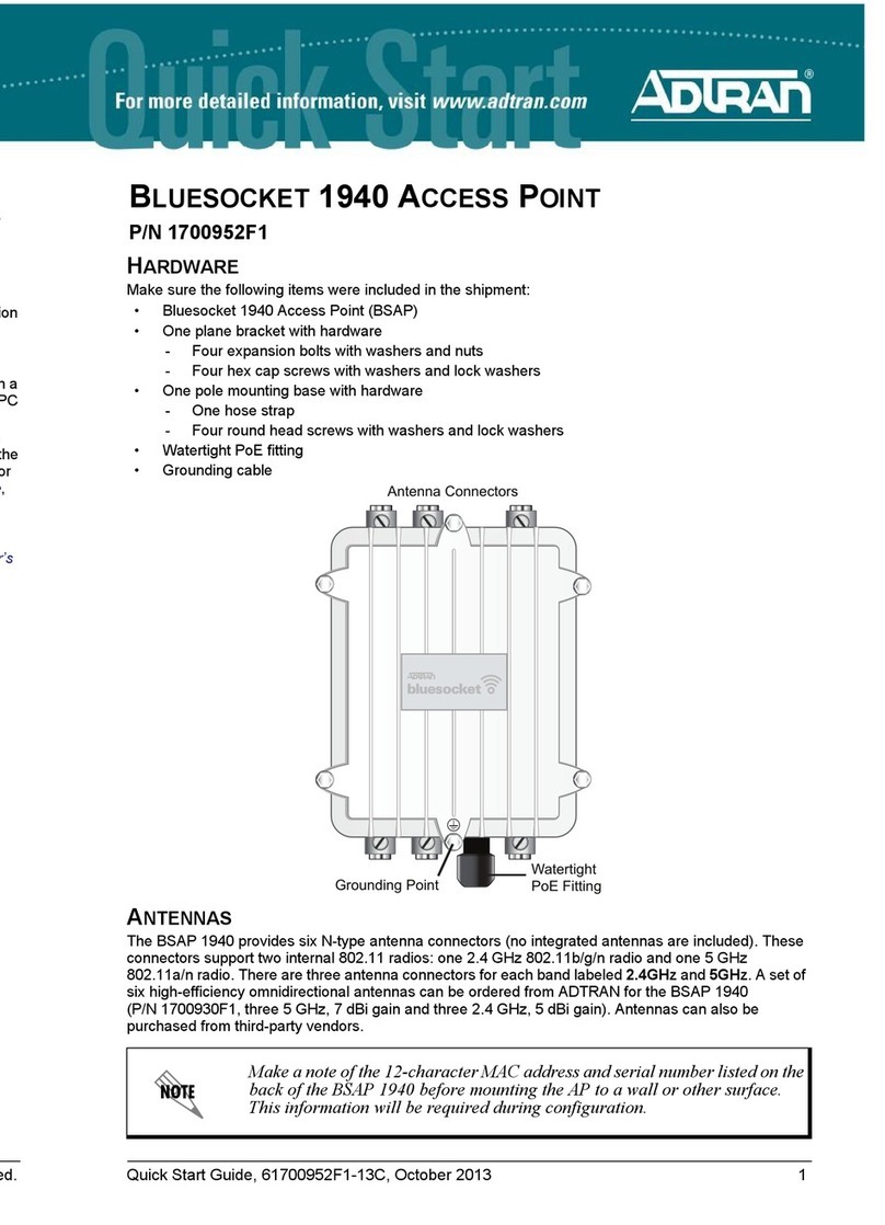 ADTRAN BLUESOCKET 1940 User manual