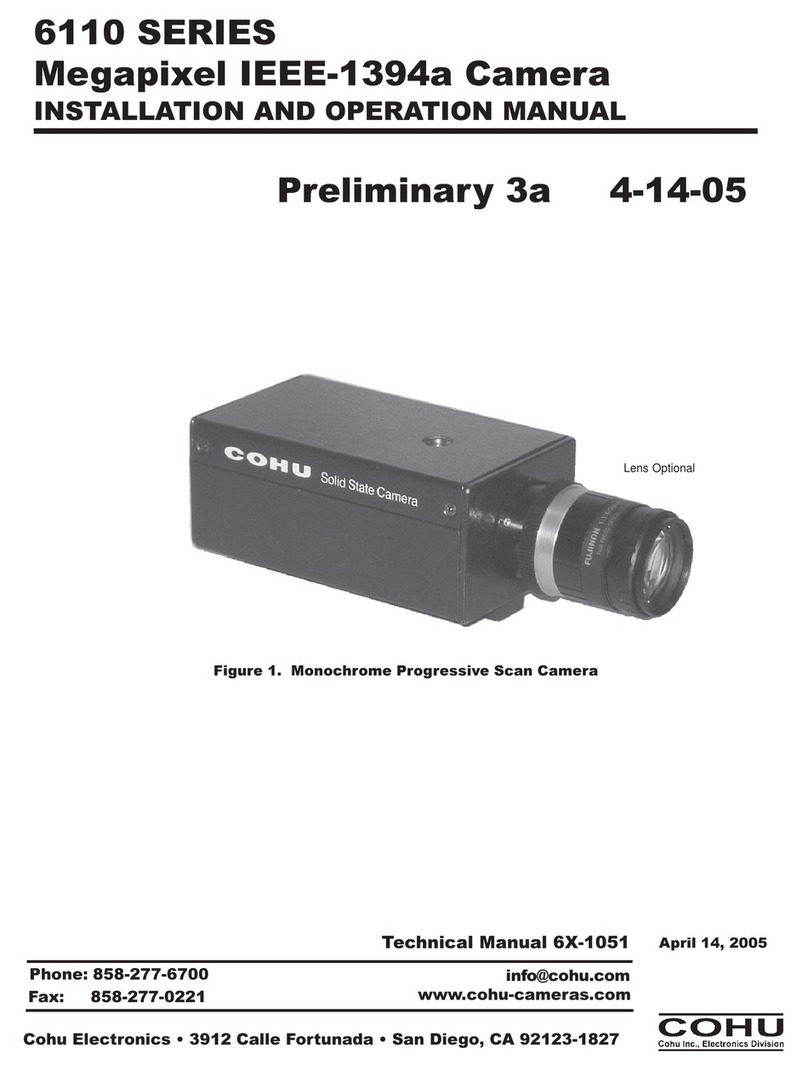 COHU 6110 Installation and operation manual