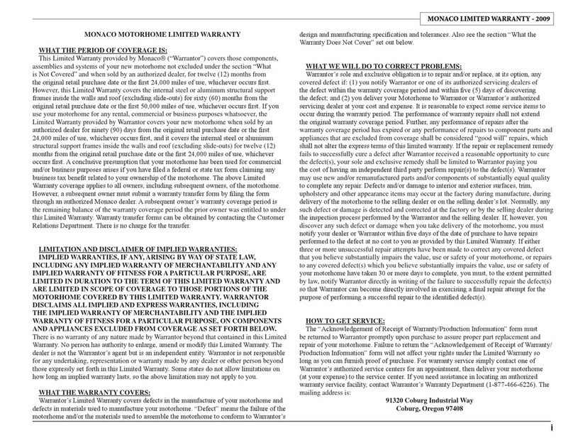 Monaco 2009 Knight User manual