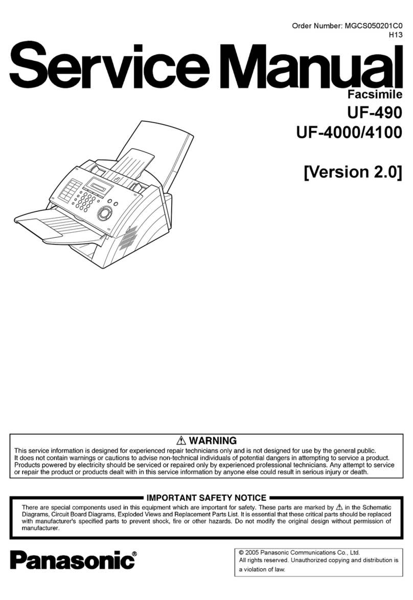 Panasonic Panafax UF-490 User manual