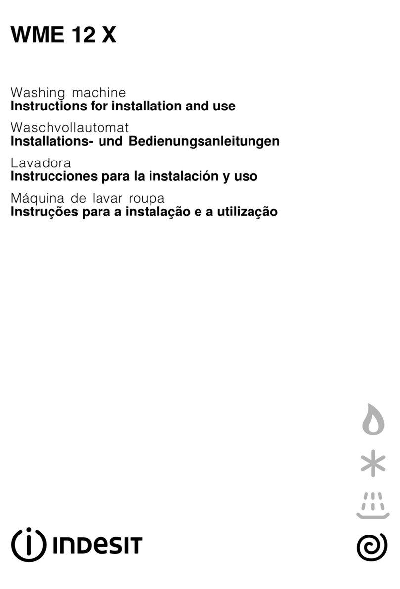 Indesit WME 12 X Instruction for use & installation instructions