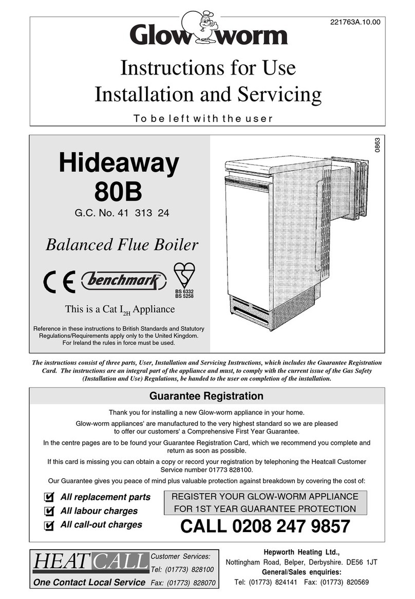 Glowworm Hideaway 80B FF User manual Glowworm Hideaway 80B FF User manual