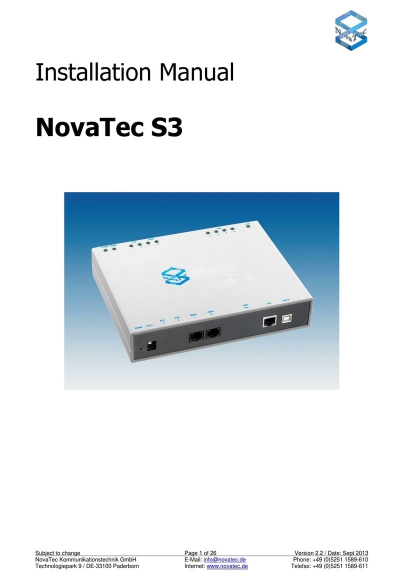 NovaTec S3 installation manual