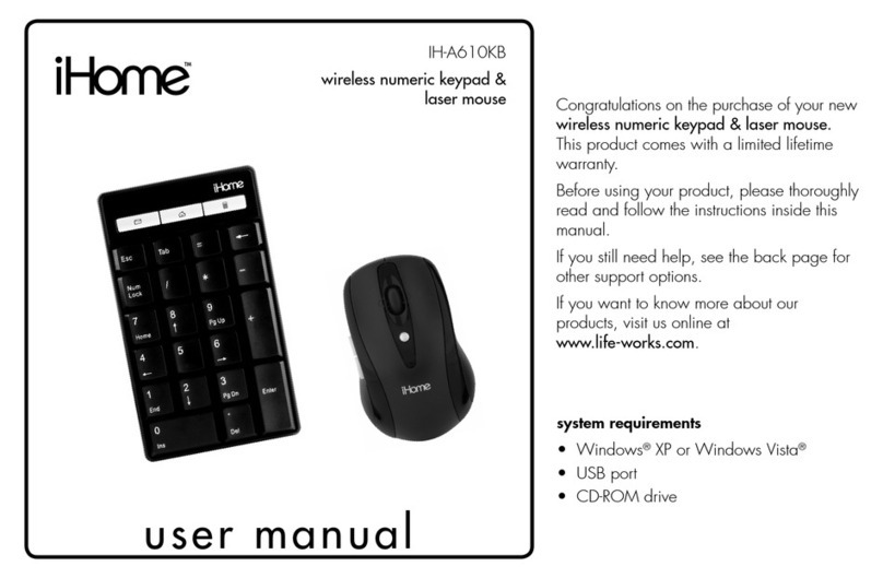 iHome IH-A610KB User manual