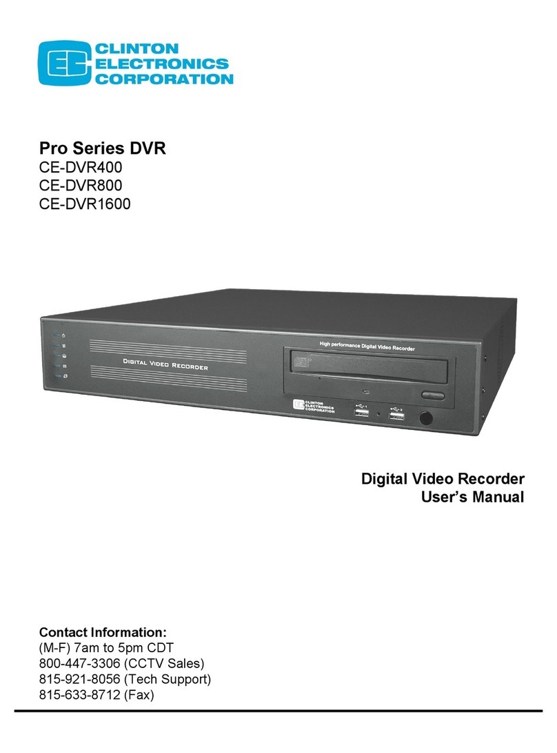 Clinton Electronics Pro CE-DVR400 User manual Clinton Electronics Pro CE-DVR400 User manual