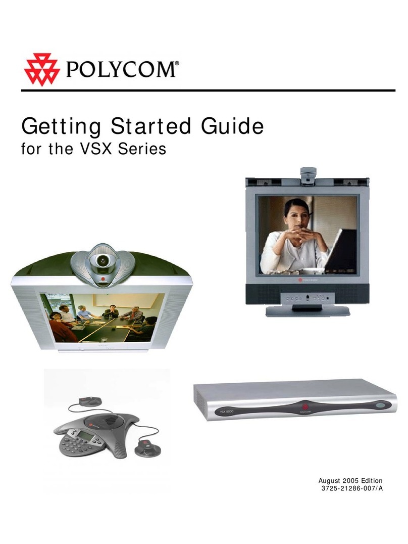 Polycom VSX Series User manual Polycom VSX Series User manual
