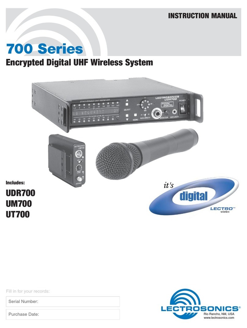 Lectrosonics UDR700 instruction manual