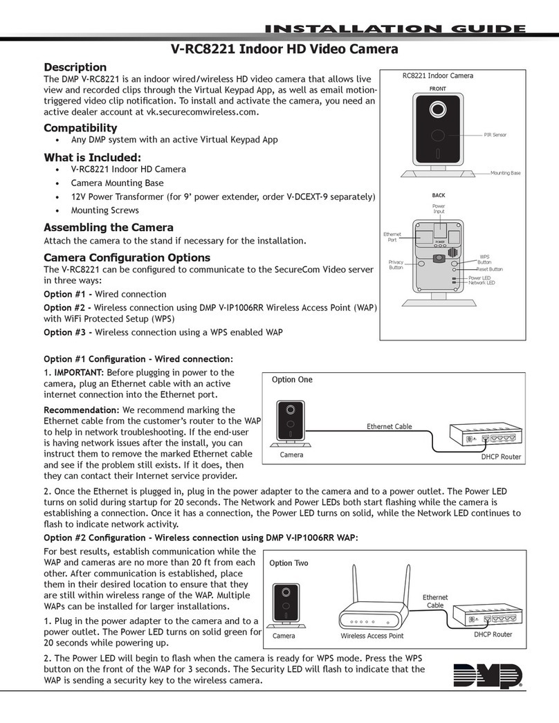 DMP Electronics V-RC8221 installation guide