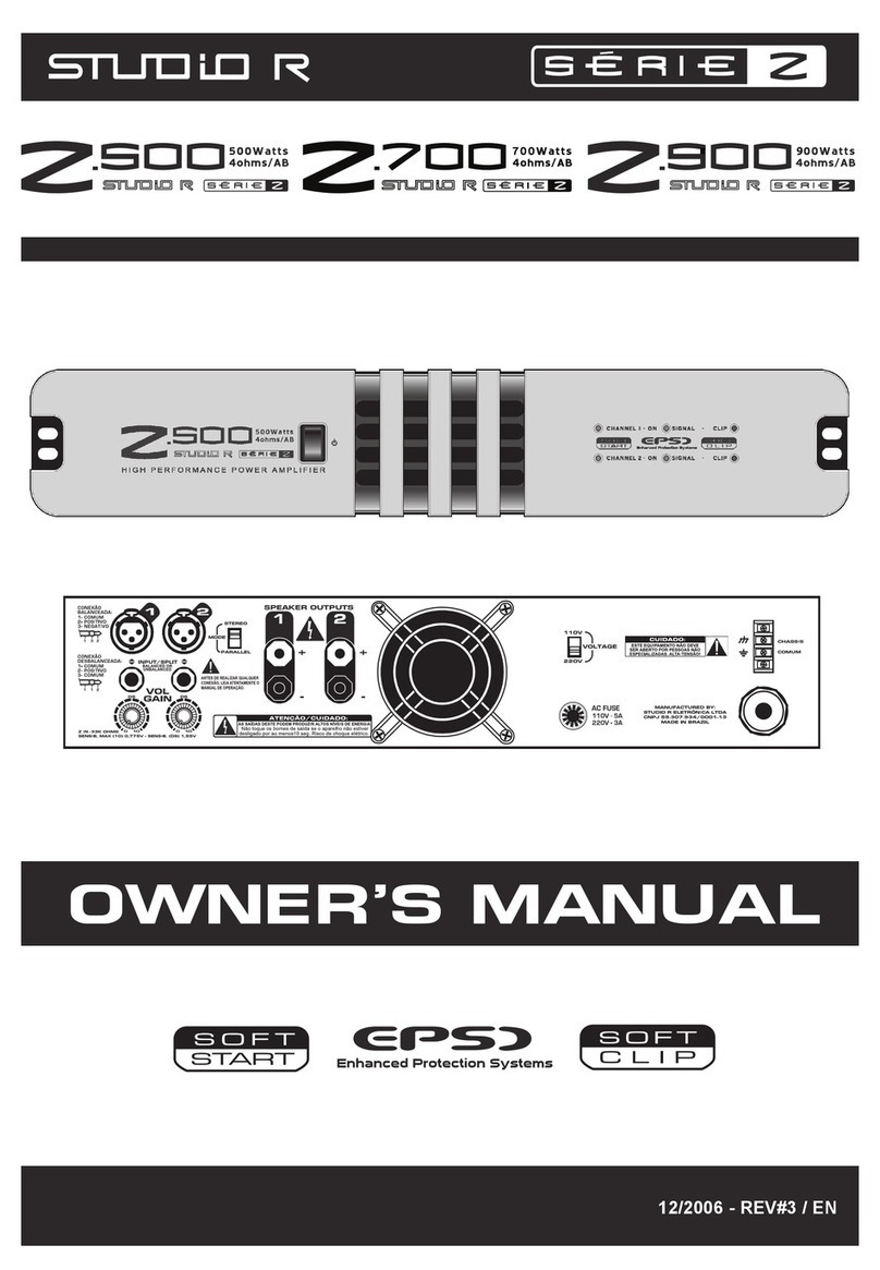 Studio R Z.500 owner's manual