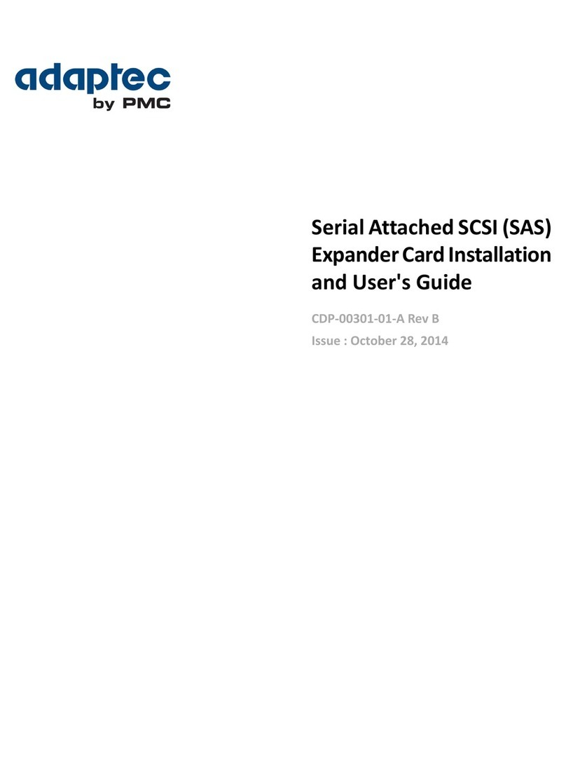 Adaptec Serial Attached SCSI (SAS) Expander Card User manual
