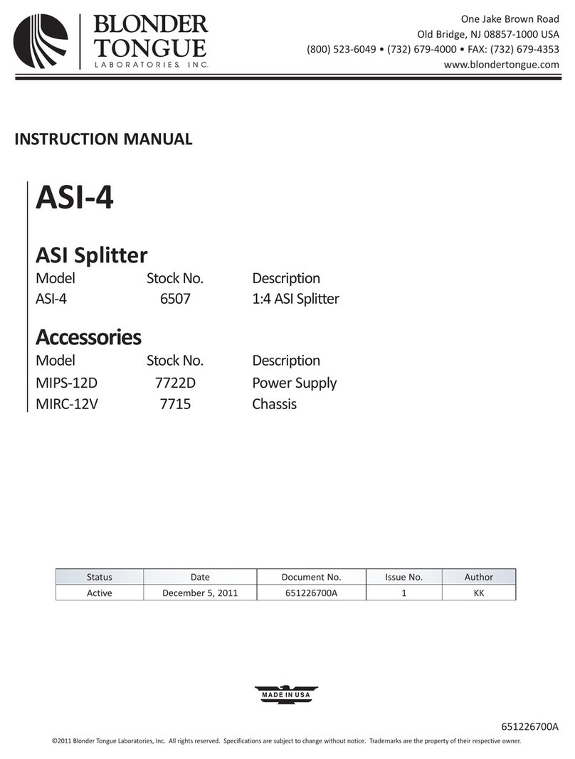 Blonder tongue ASI-4 instruction manual