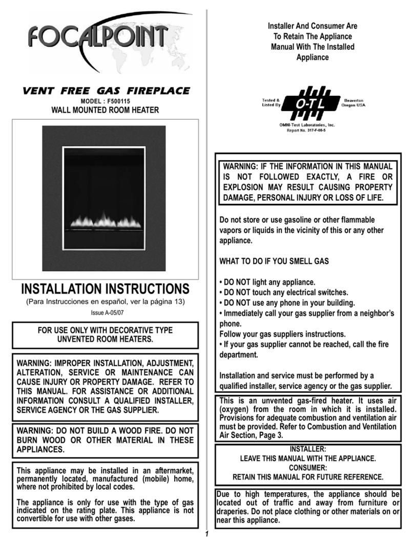 Focal Point F500115 User manual Focal Point F500115 User manual