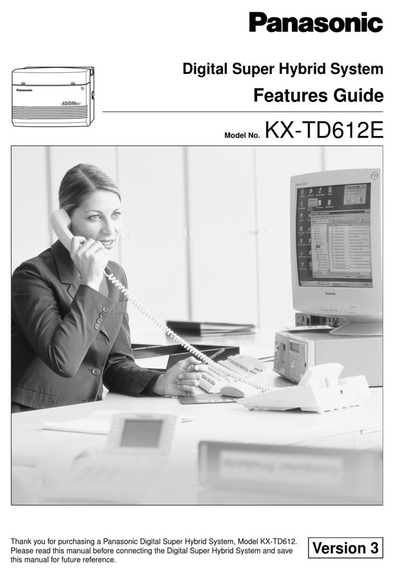 Panasonic KX-TD6112E Specification sheet Panasonic KX-TD6112E Specification sheet