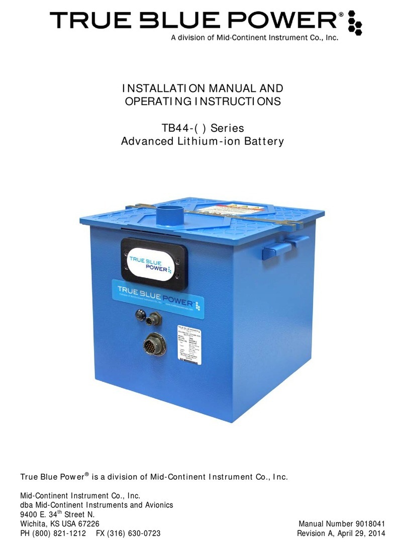 True blue power TB44 series Installation manual and operating instructions True blue power TB44 series Installation manual and operating instructions
