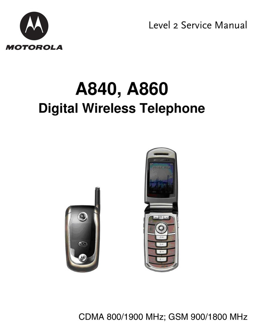 Motorola A840 - Cell Phone - CDMA2000 1X User manual