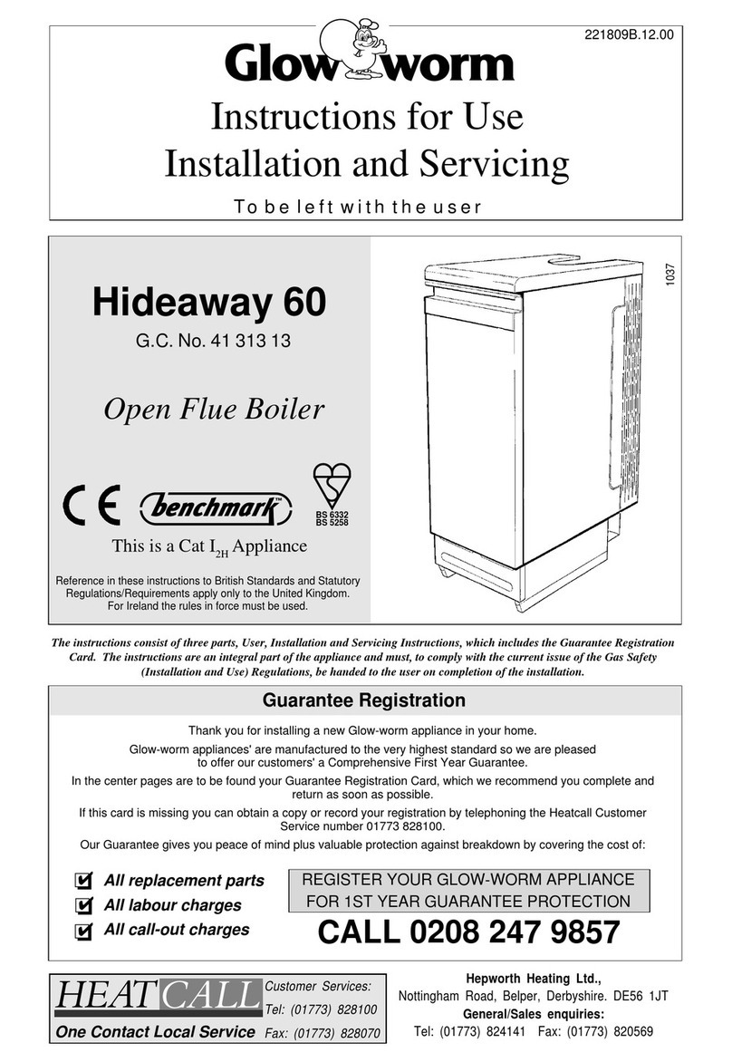 Glowworm Hideaway 60 Operating manual