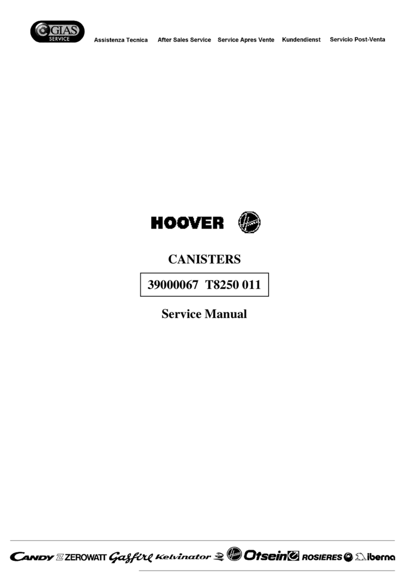 Hoover 39000067 T8250 011 0312 Service manual