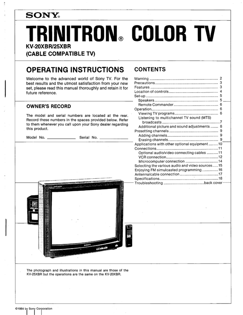 Sony Trinitron KV-20XBR User manual