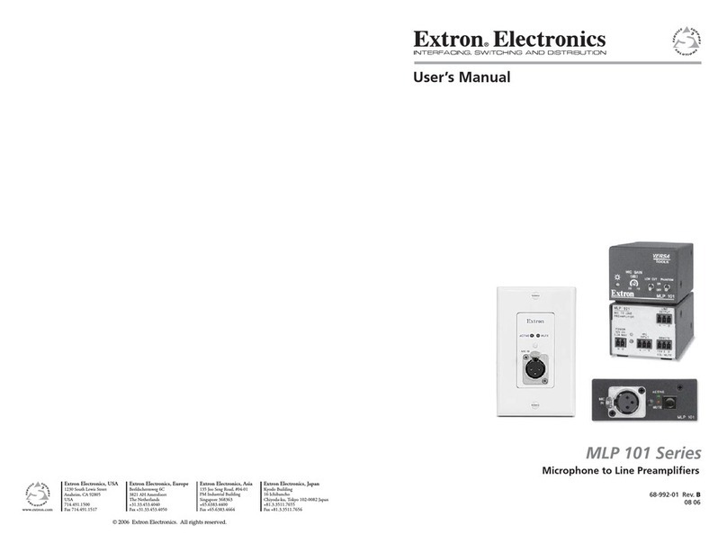 Extron electronics MLP 101 Series user manual