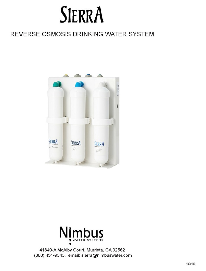 Nimbus Water Systems Sierra User manual Nimbus Water Systems Sierra User manual