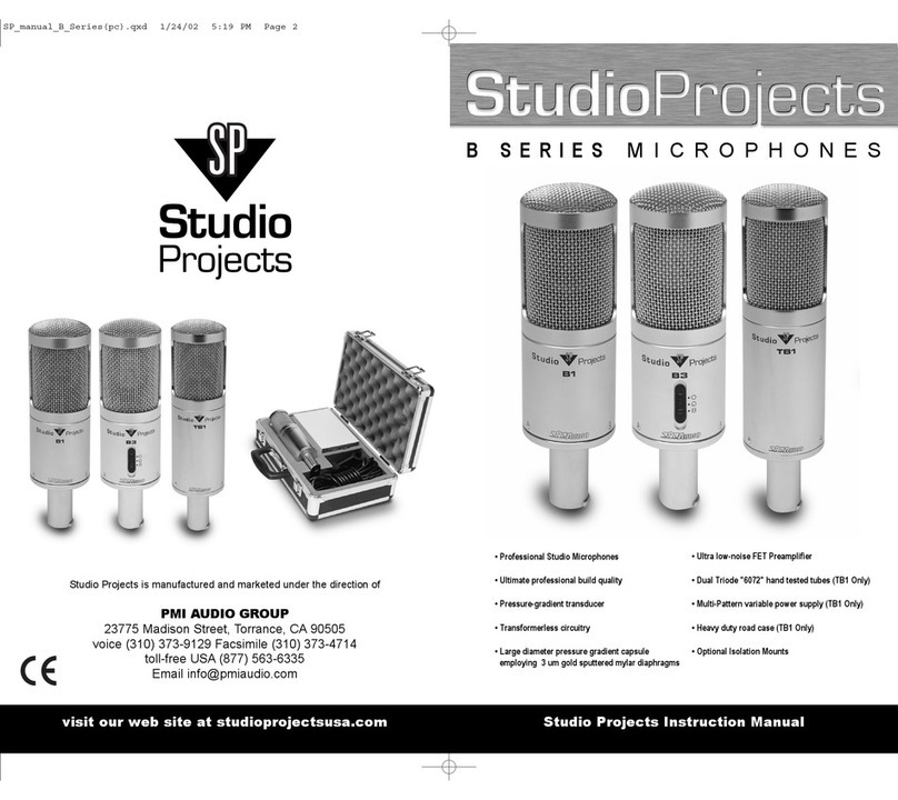 STUDIO PROJECTS B Series User manual