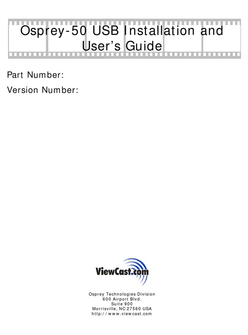 ViewCast Osprey-50 Installation and user guide