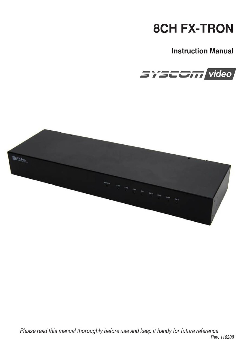 Syscom Video 8CH FX-TRON User manual