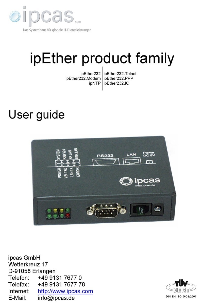 IpCAS ipEther232 User manual