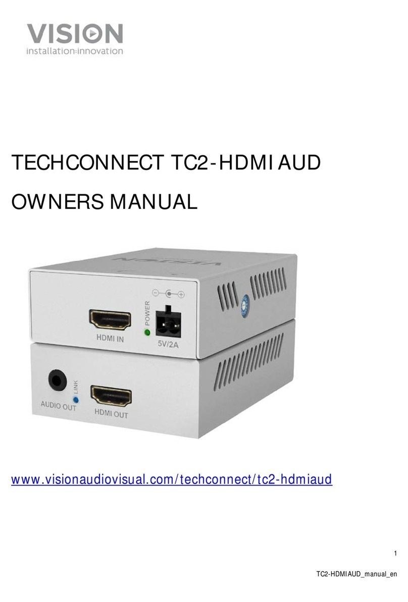 Vision TECHCONNECT TC2-HDMIAUD User manual Vision TECHCONNECT TC2-HDMIAUD User manual