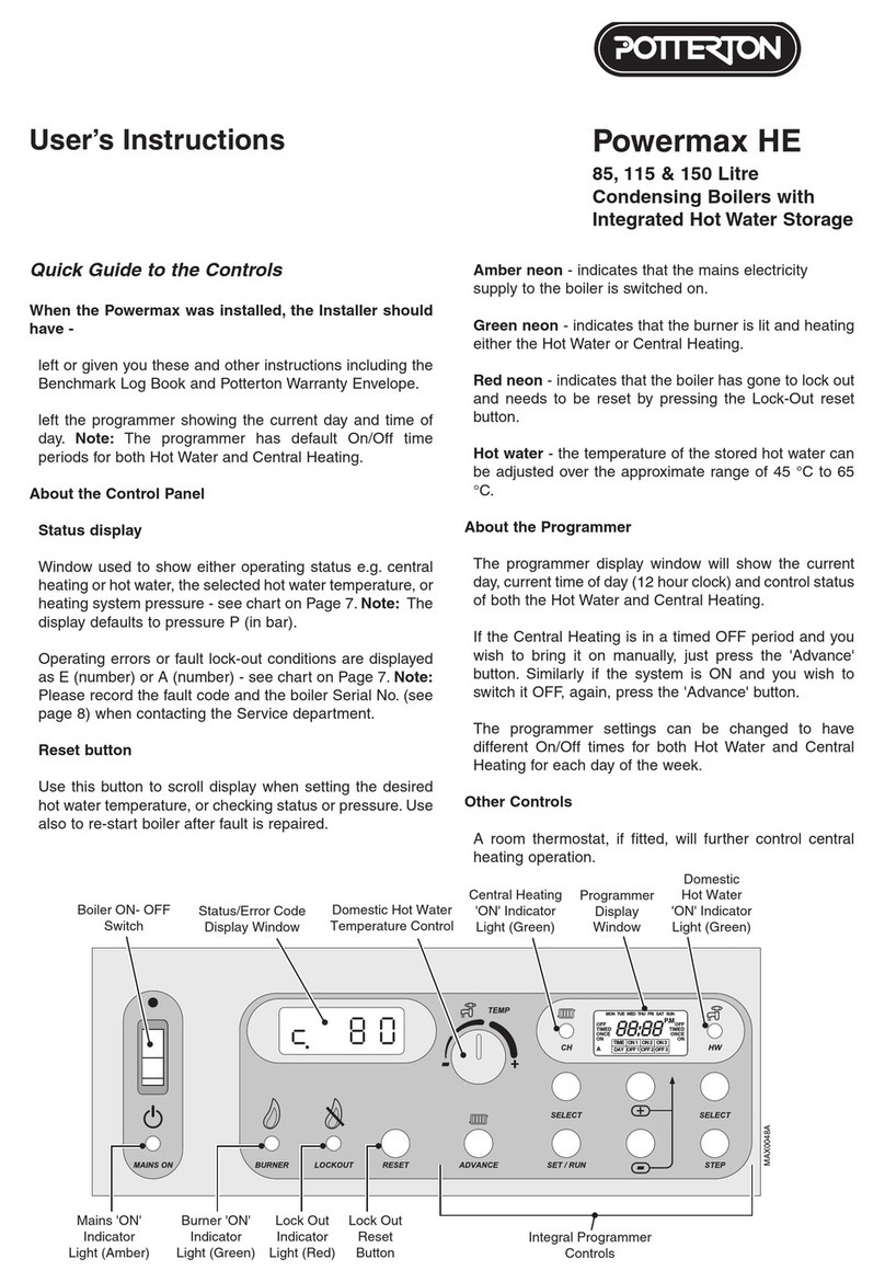Potterton Powermax HE 85 User instructions