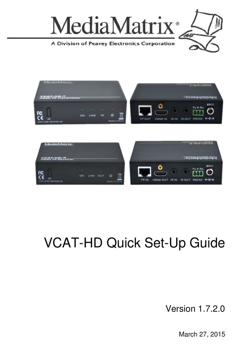 MediaMatrix VCAT-HD User manual
