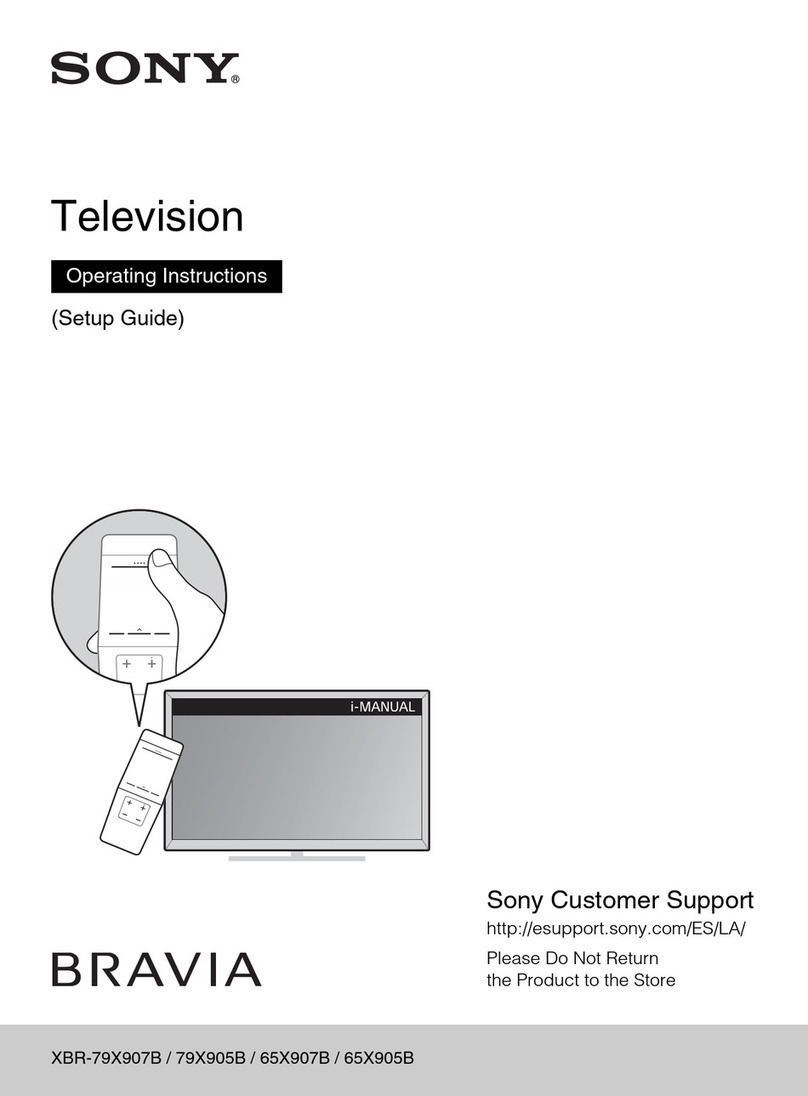 Sony Bravia XBR-79X907B User manual Sony Bravia XBR-79X907B User manual