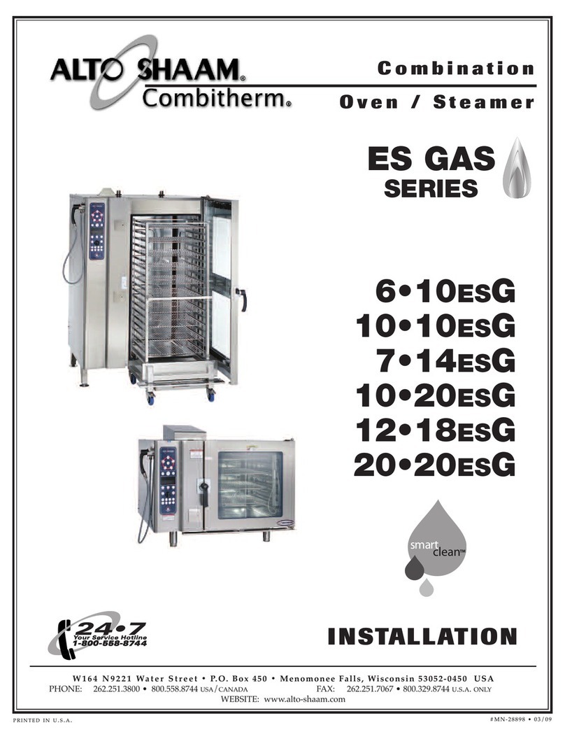 Alto-Shaam COMBITOUCH SERIES 6 10ESG installation manual Alto-Shaam COMBITOUCH SERIES 6 10ESG installation manual