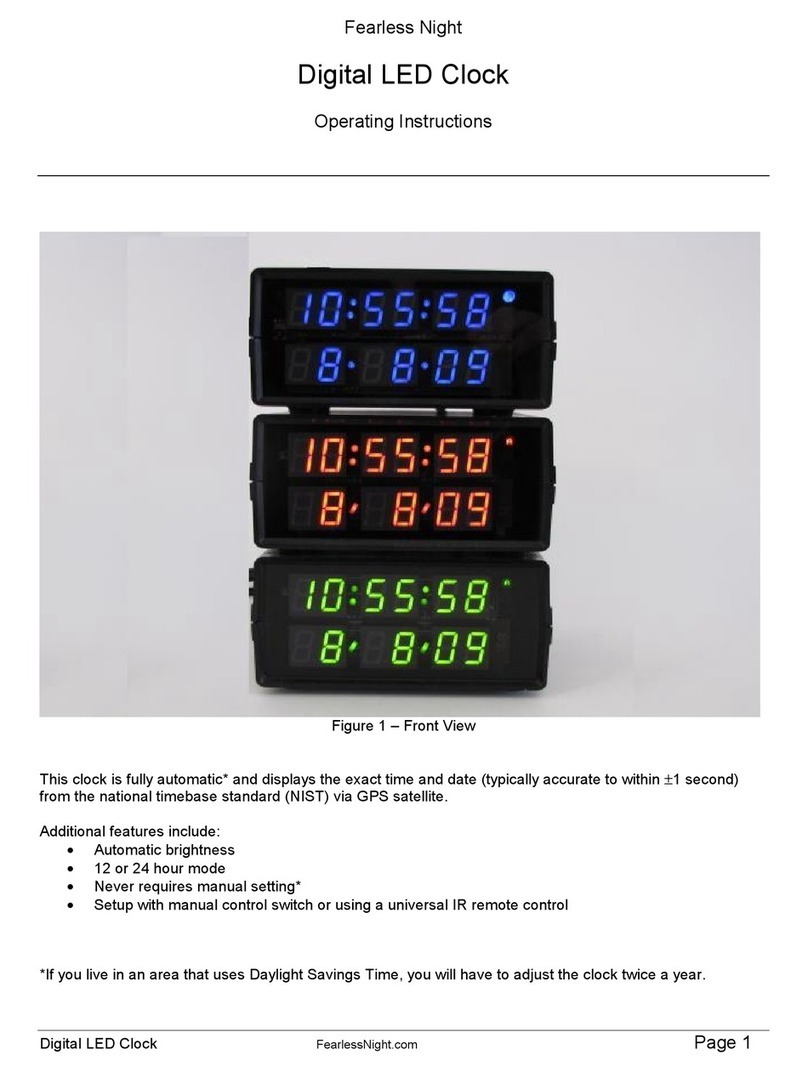 Fearless Night Digital LED Clock User manual