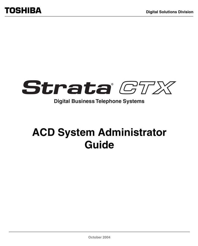 Toshiba Strata CTX User manual