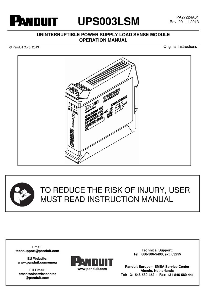 Panduit UPS003LSM User manual