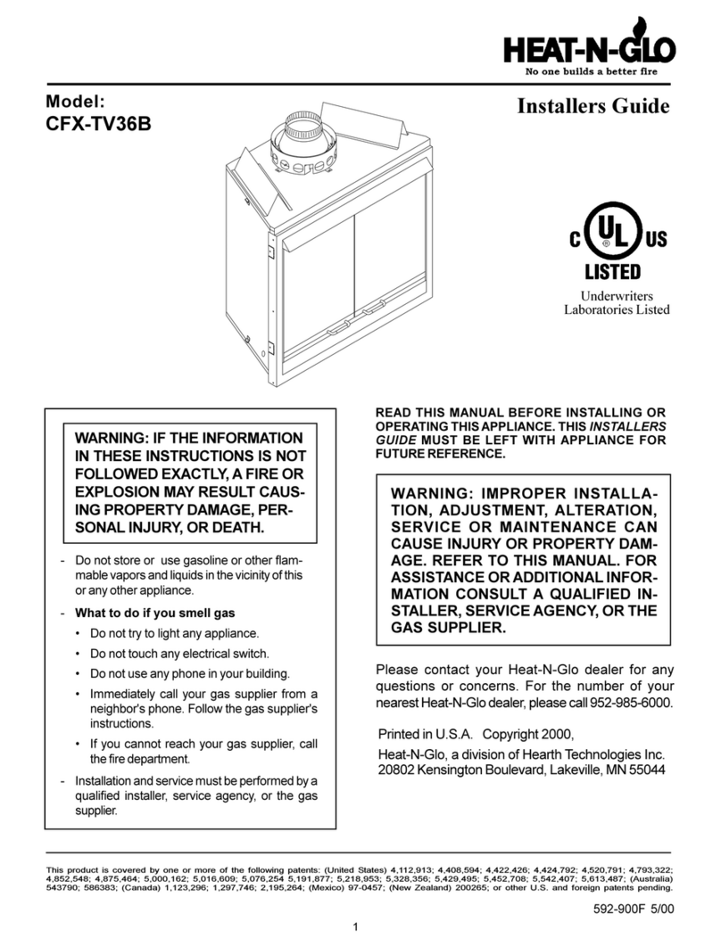 Heat-N-Glo CFX-TV36B Installer's guide