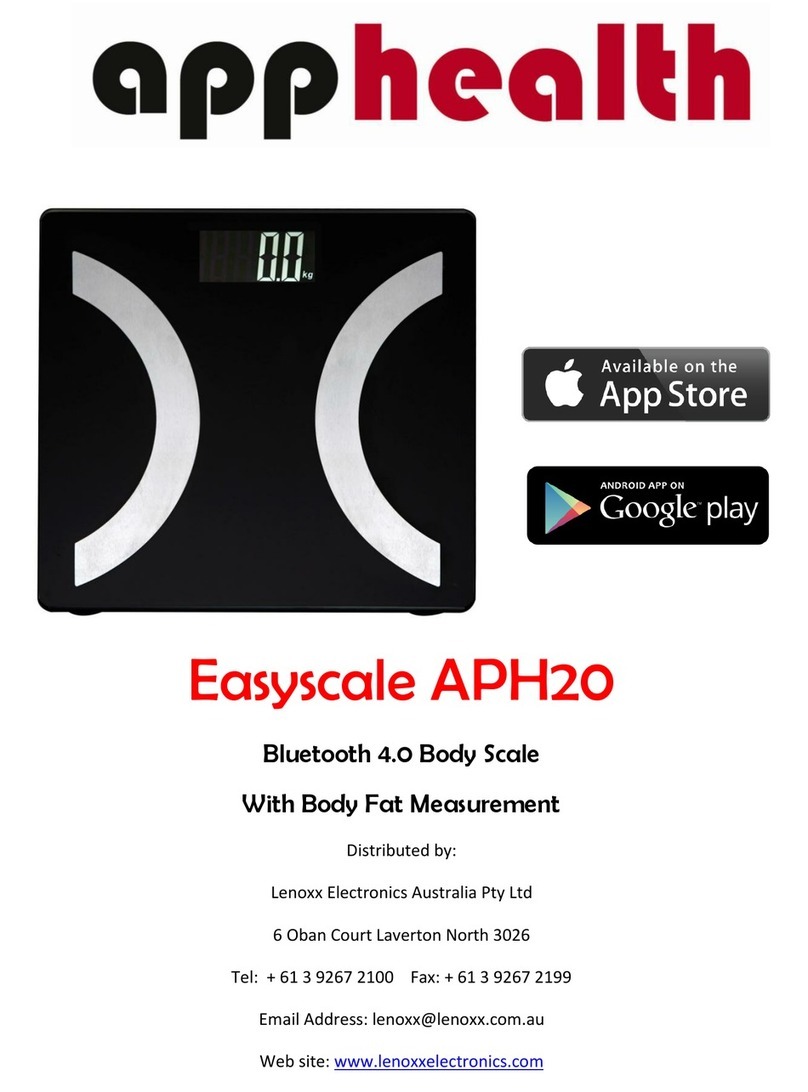 apphealth Easyscale APH20 user manual