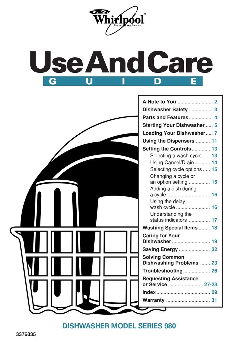 Whirlpool series 980 Use and care guide