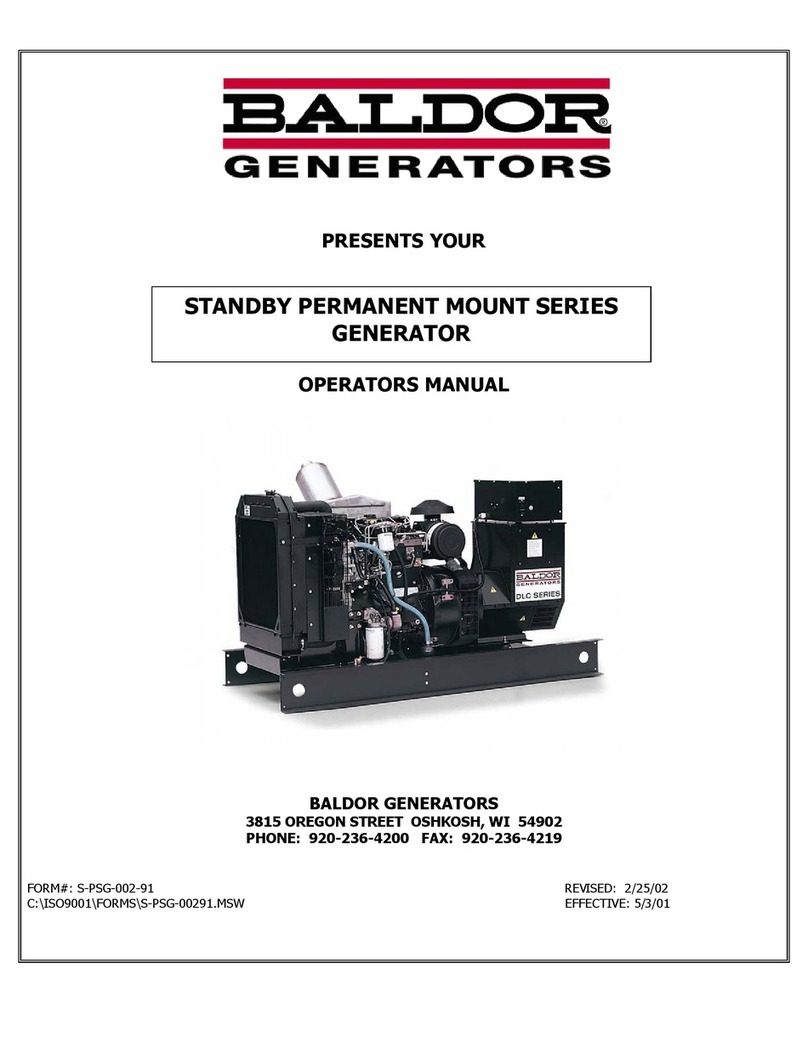 Baldor STANDBY PERMANENT MOUNT SERIES Operator's manual